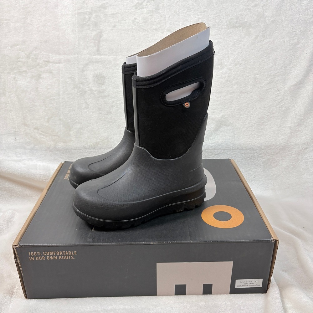 Bogs Neo-Classic Camo Boots Kids Size 1 Black Excellent Waterproof Winter 78875